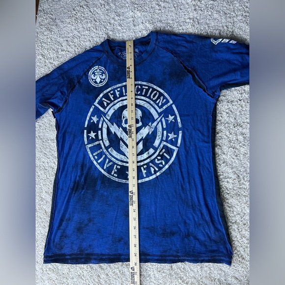 Men’s XL Affliction Blue Graphic Long Sleeve Tee - Picture 6 of 6